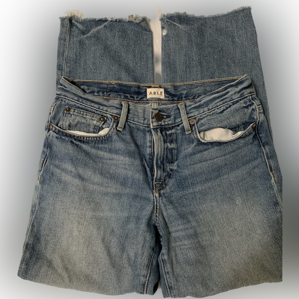 Able straight leg jeans with some distressing